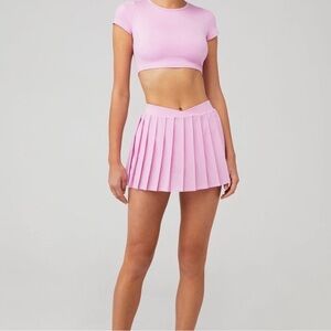 Pink Pleated Women's Skirt